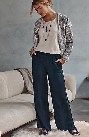 Image for Pure Jill Sand-Washed Full-Leg Pants