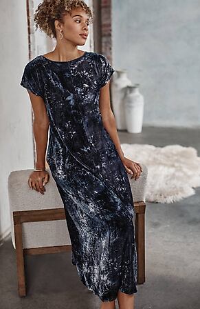 Image for Pure Jill Tie-Dyed Velvet Maxi Dress