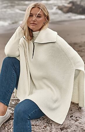 Image for Zip-Front Cape Poncho