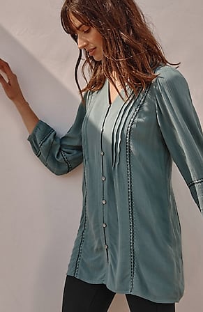 Image for Embroidered Pintucked Tunic
