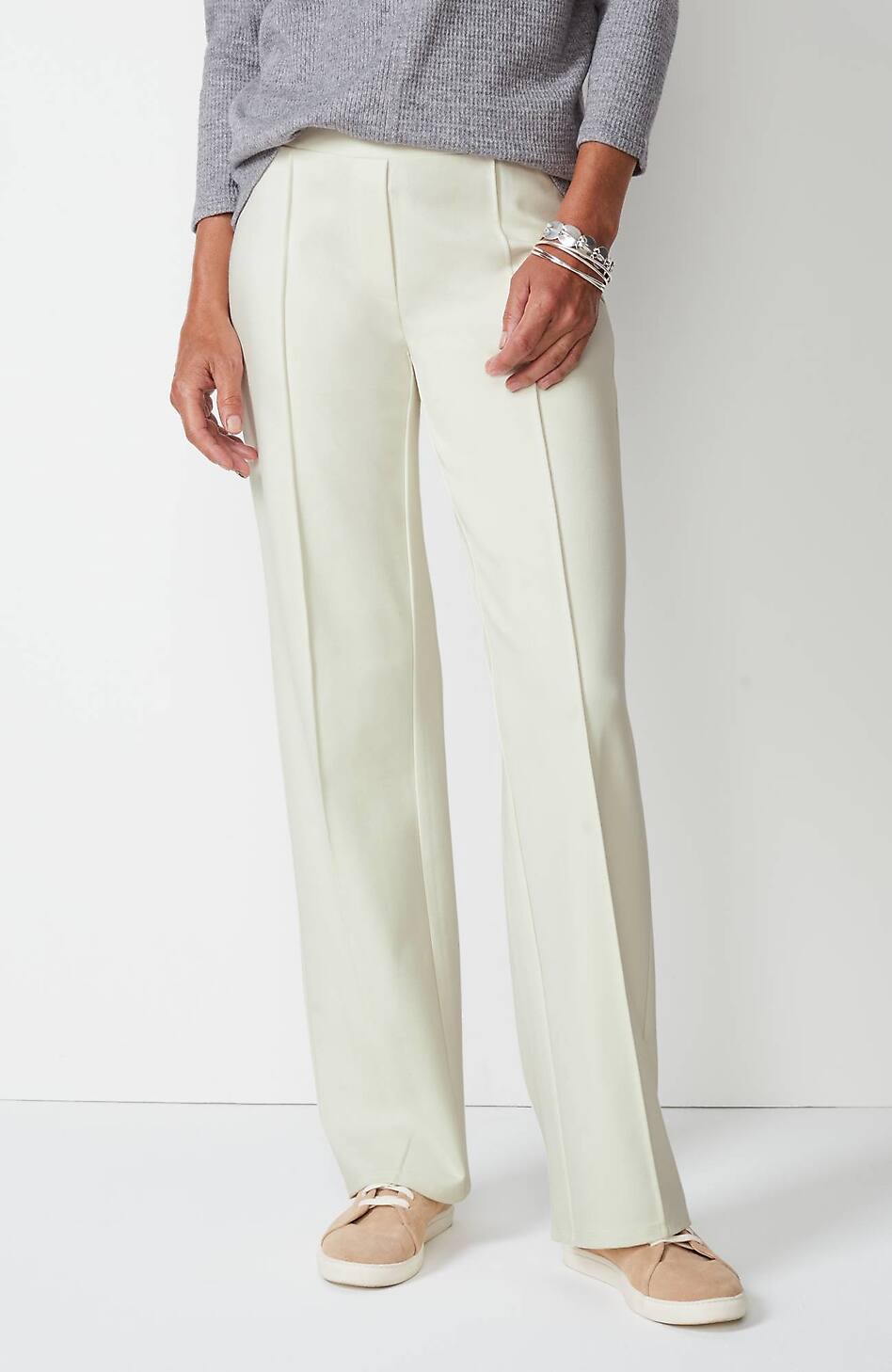 J.Jill Ivory Linen Pants Size 14 - 87% off