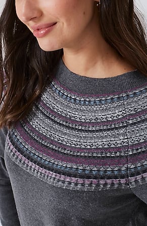 Image for Fair Isle Stripes Raglan Sweater