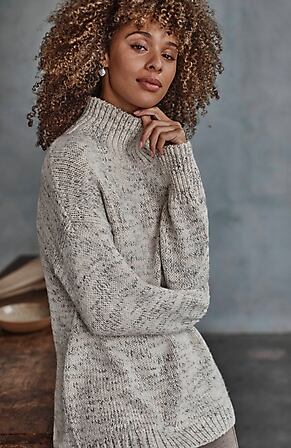 Image for Pure Jill Marled Mock-Neck Sweater