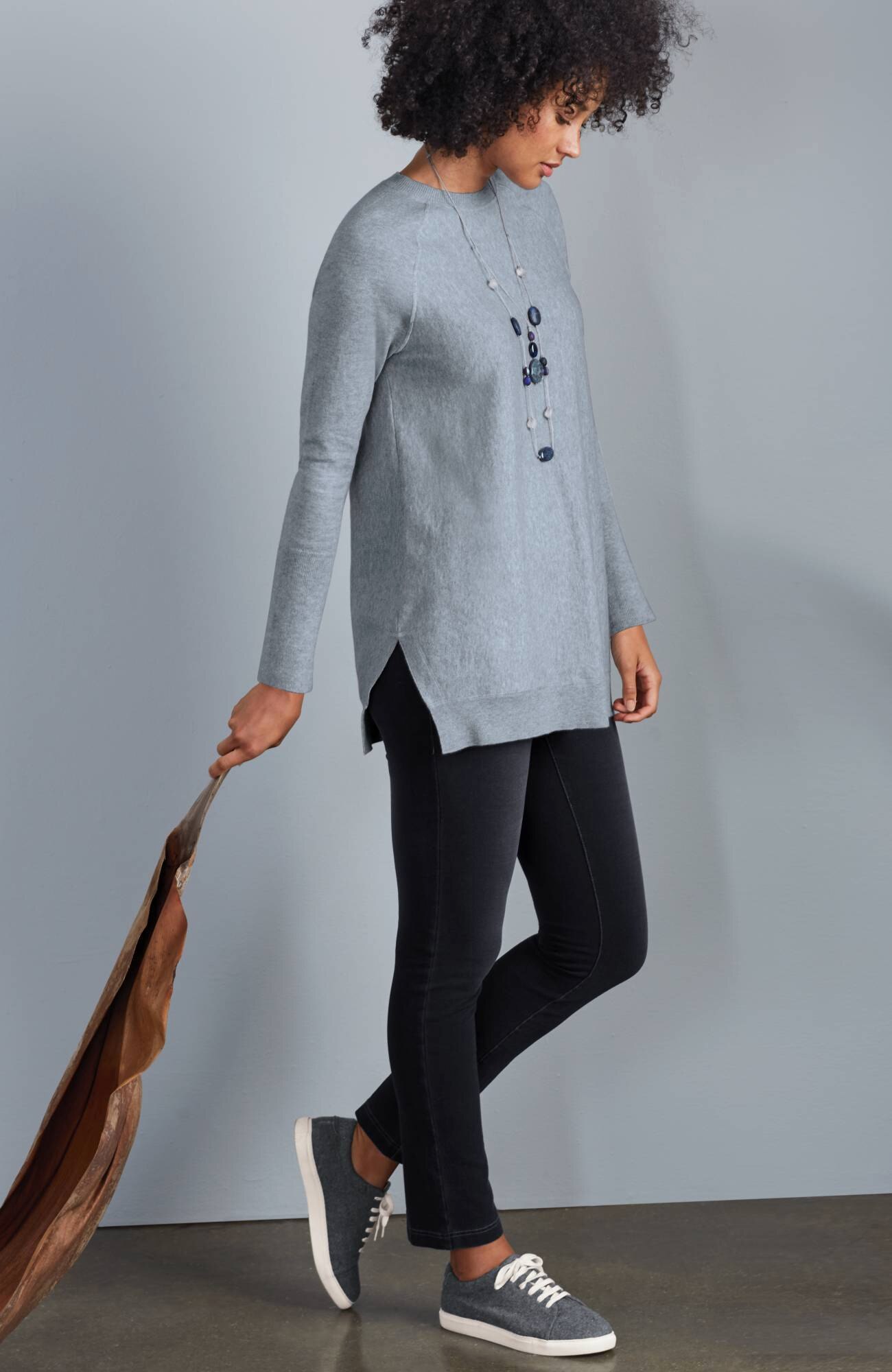 Pure Jill A-Line Raglan Sweater Tunic 
