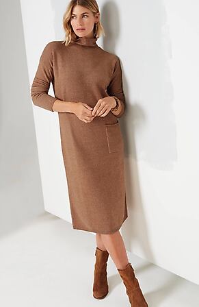 Image for Pure Jill Relaxed Funnel-Neck Sweater Dress