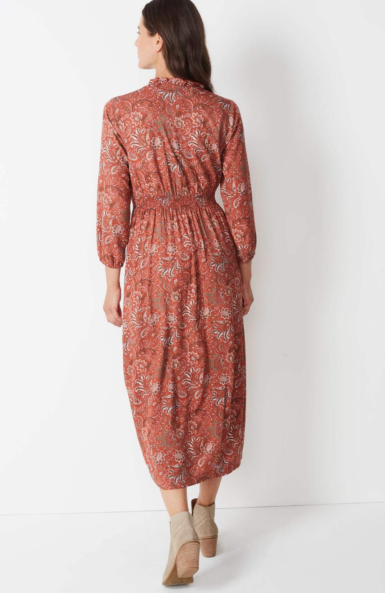 Auberge Ruffle-Neck Dress | JJill