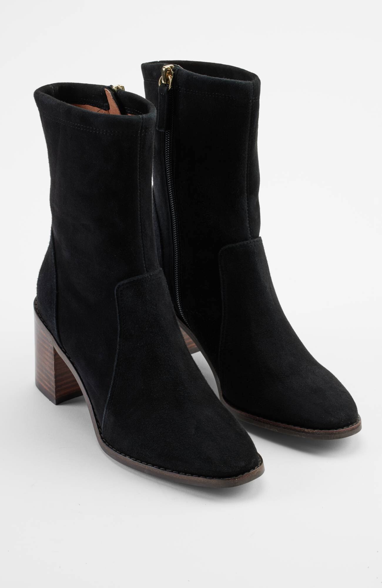 Jodie Suede Block-Heel Boots | JJill