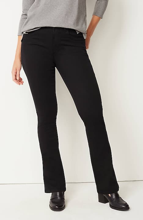 high-rise boot-cut jeans