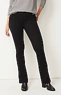 high-rise boot-cut jeans
