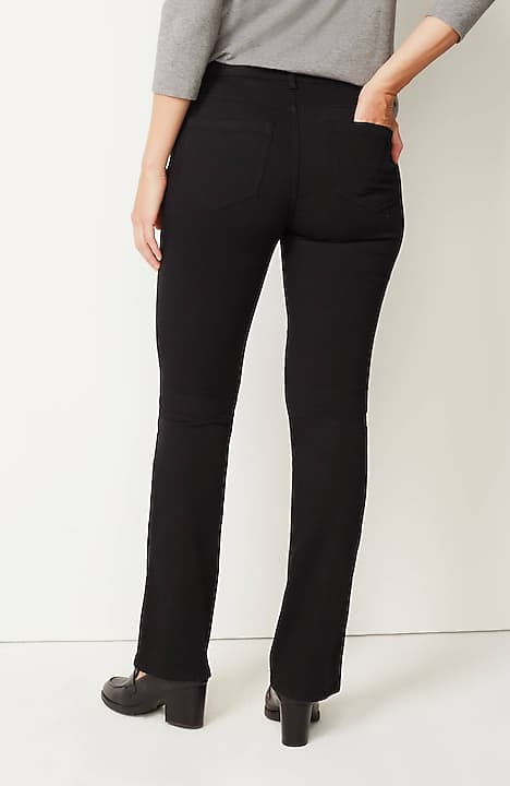 high-rise boot-cut jeans