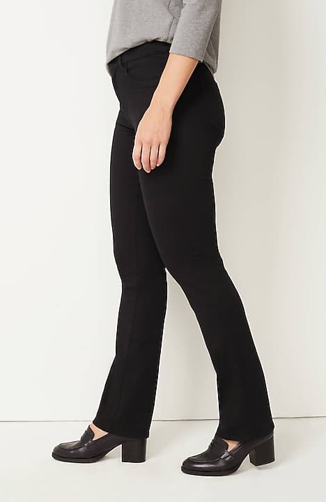 high-rise boot-cut jeans