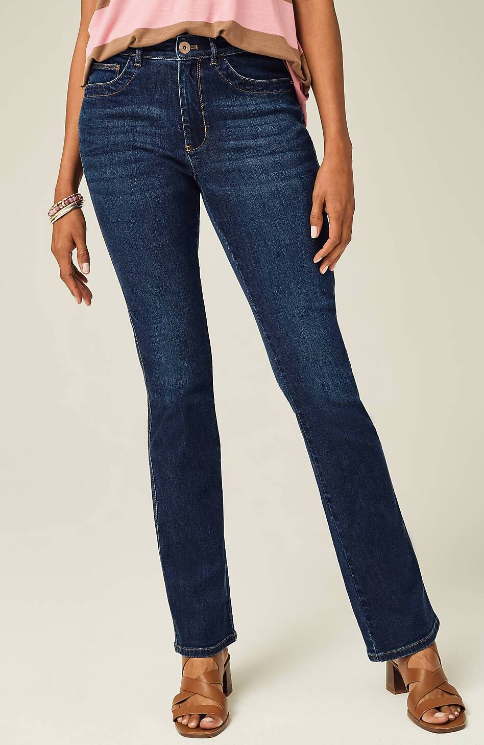 HIGH-RISE BOOT-CUT JEANS JJill