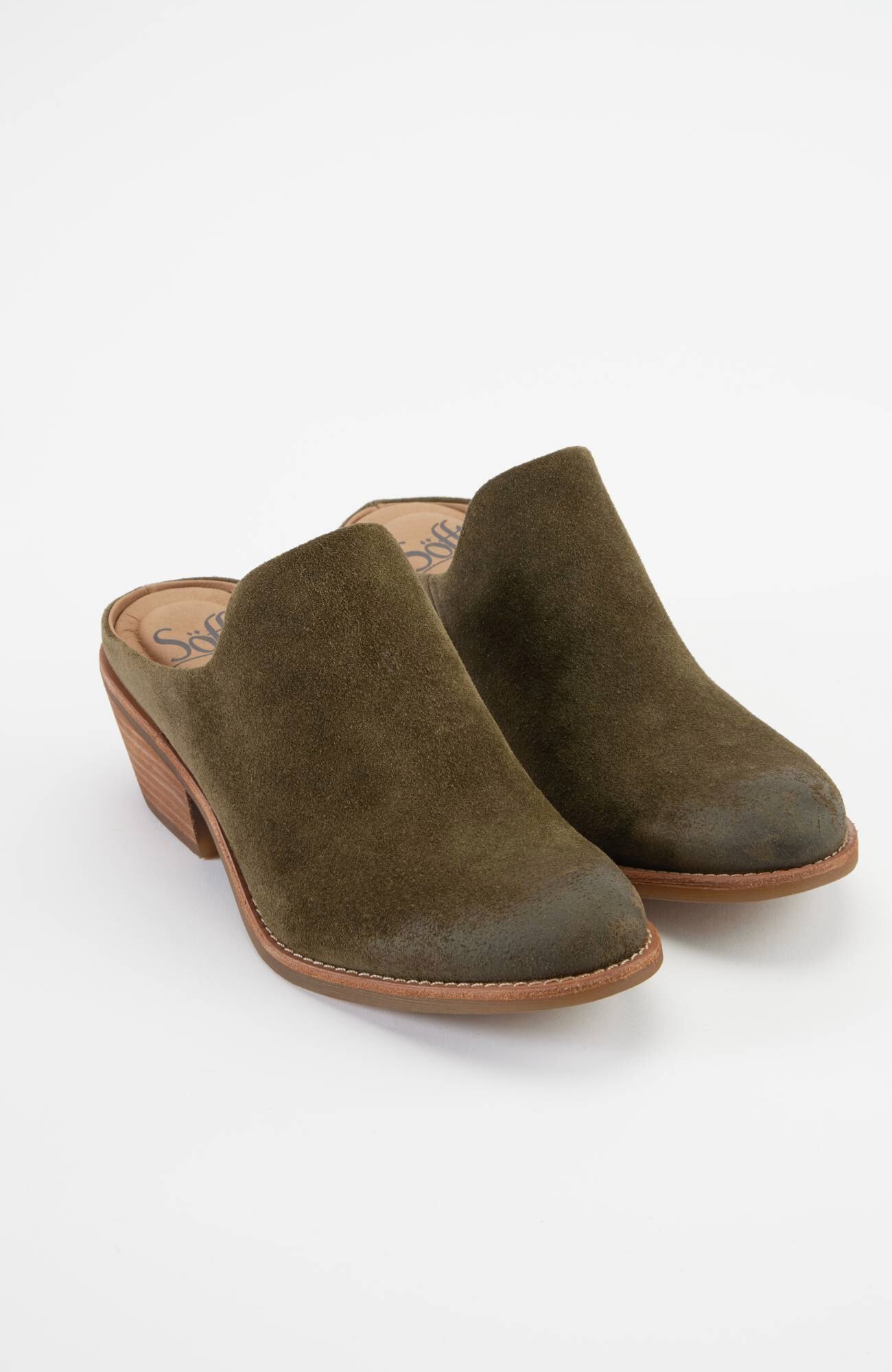 sofft leather clogs
