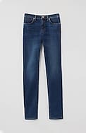 high-rise straight-leg jeans
