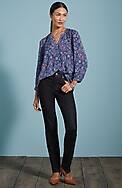 high-rise straight-leg jeans
