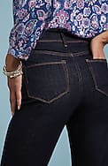high-rise straight-leg jeans