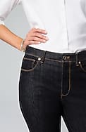 high-rise straight-leg jeans