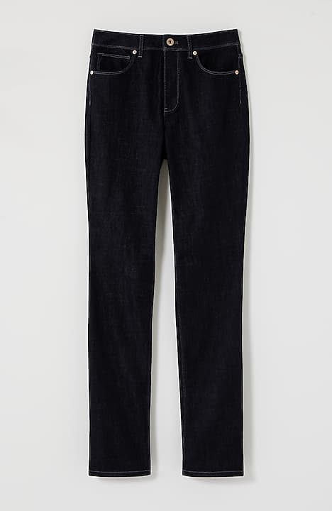 high-rise straight-leg jeans