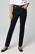 high-rise straight-leg jeans