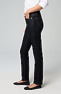 high-rise straight-leg jeans