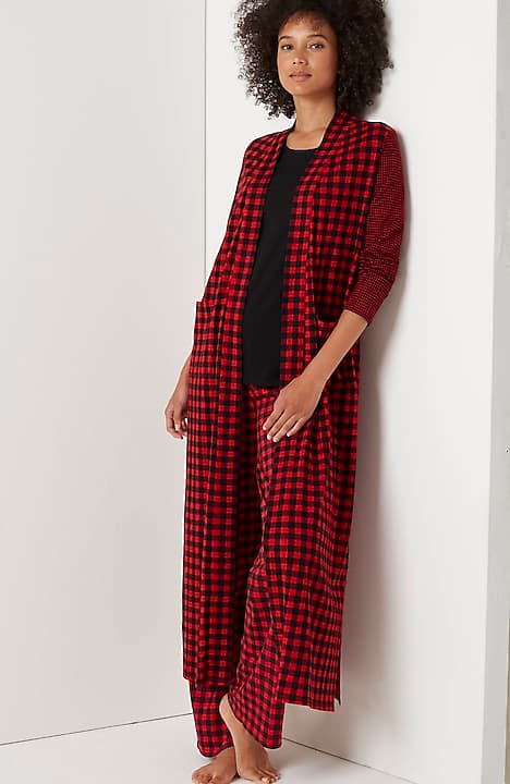 sleep ultrasoft patch-pocket robe