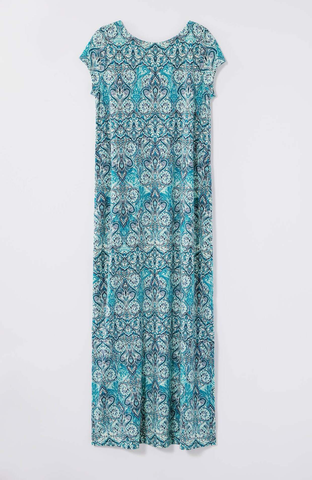 Jjill J.jill Seamed Elliptical Knit Maxi Dress In Navy Blue