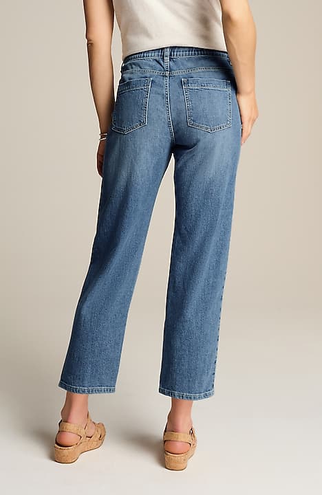 pure jill relaxed pull-on jeans