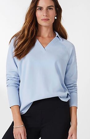 Image for Wearever Brushed-Back Double-Face Jersey Top