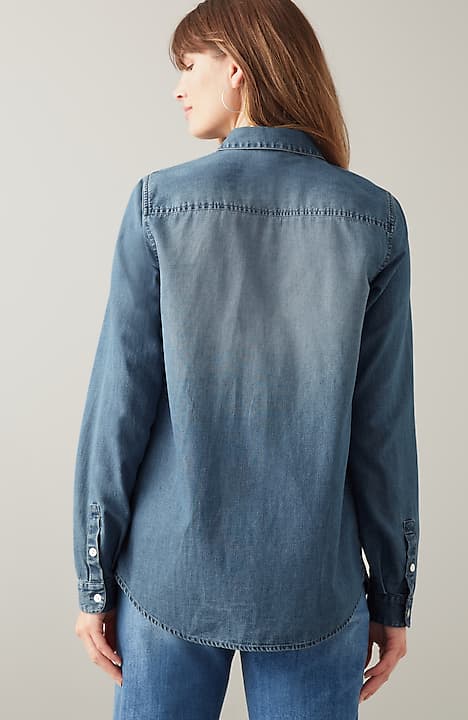 one-pocket button-front shirt