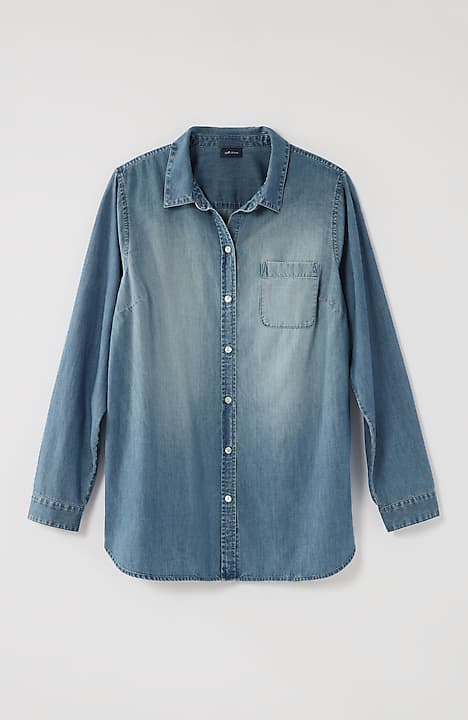 one-pocket button-front shirt