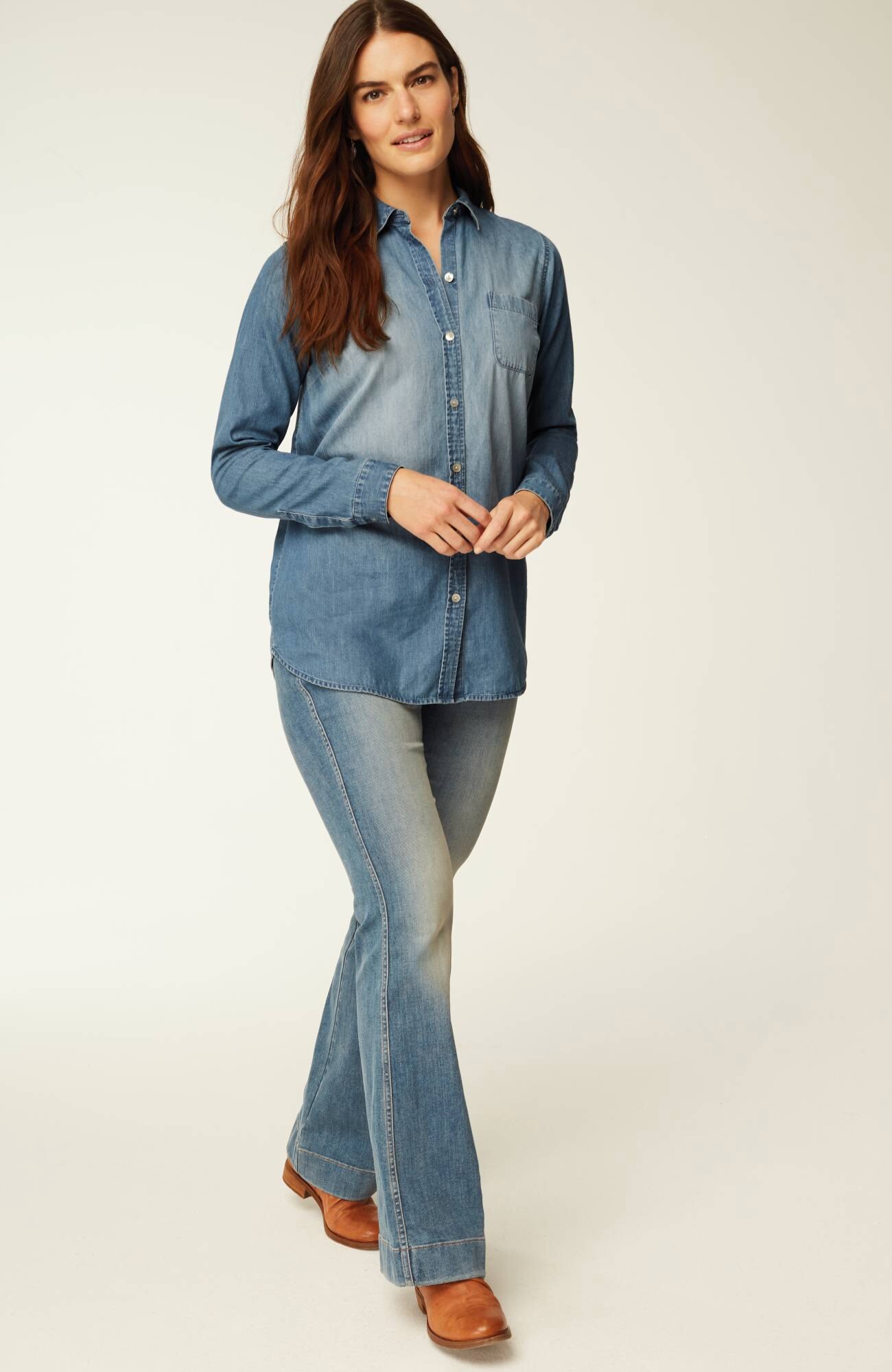 One-Pocket Button-Front Shirt | JJill