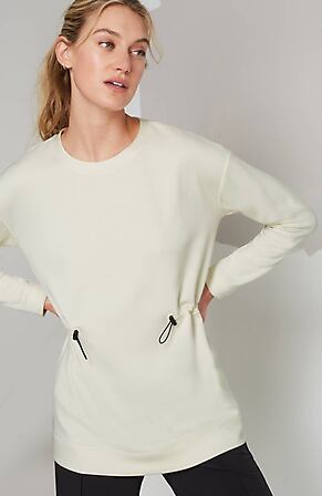 Image for Fit Cinched-Waist Sweatshirt Tunic