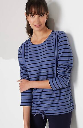 Image for Fit Striped Drawstring Sweatshirt