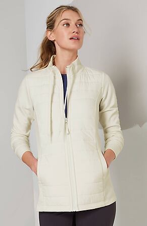 Image for Fit Sleek Double-Knit Quilted Jacket