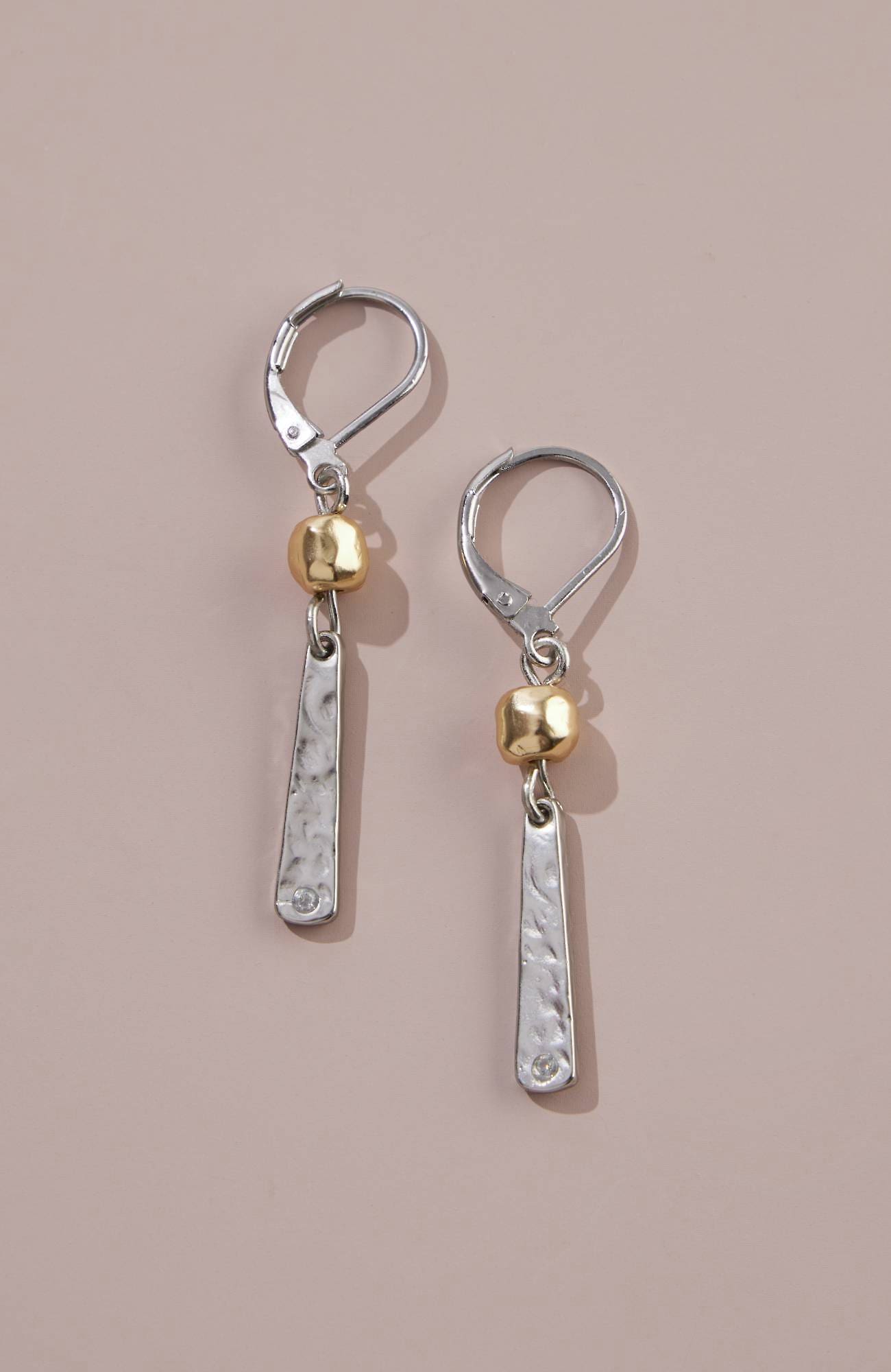 Jjill J.jill Golden Hour Linear-bar Earrings In Silvertone,goldtone