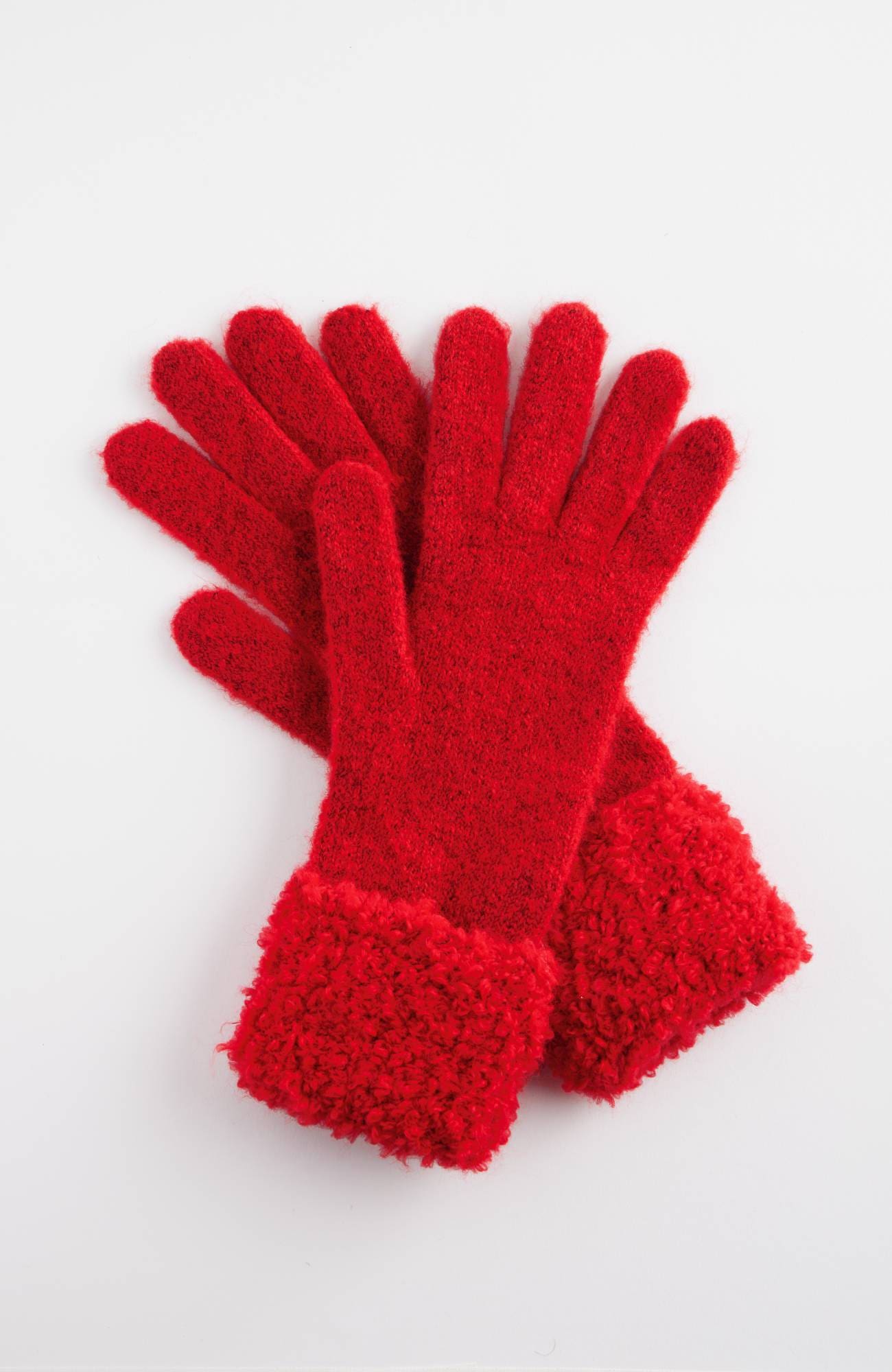 Jjill J.jill Italian Bouclé Gloves In Ruby