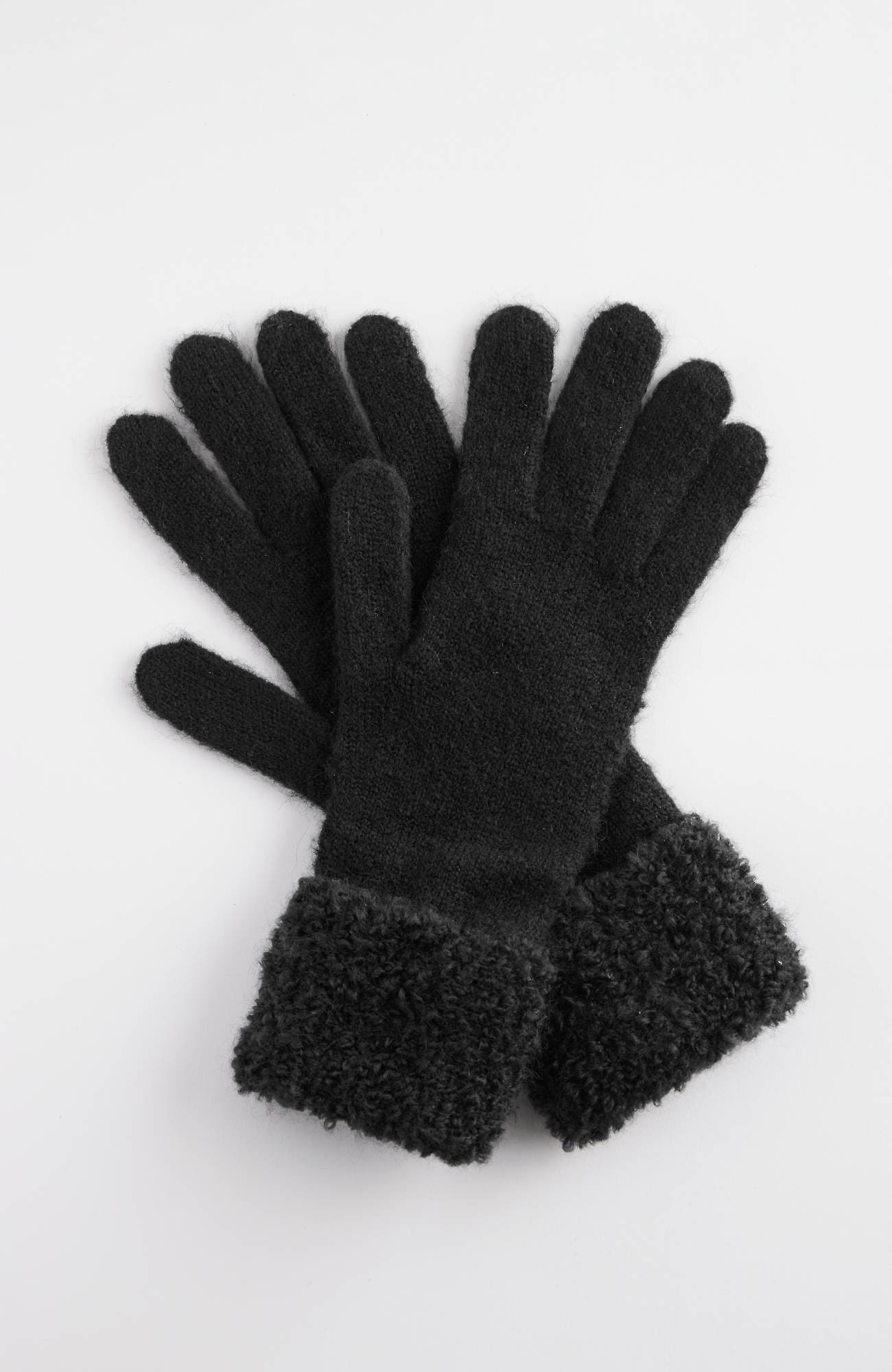 Jjill J.jill Italian Bouclé Gloves In Black