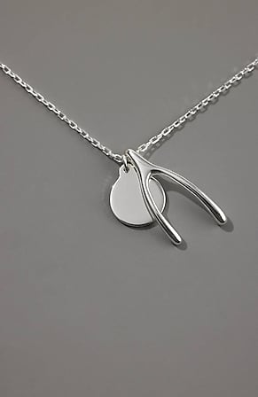 Image for Sterling Silver Wishbone Necklace