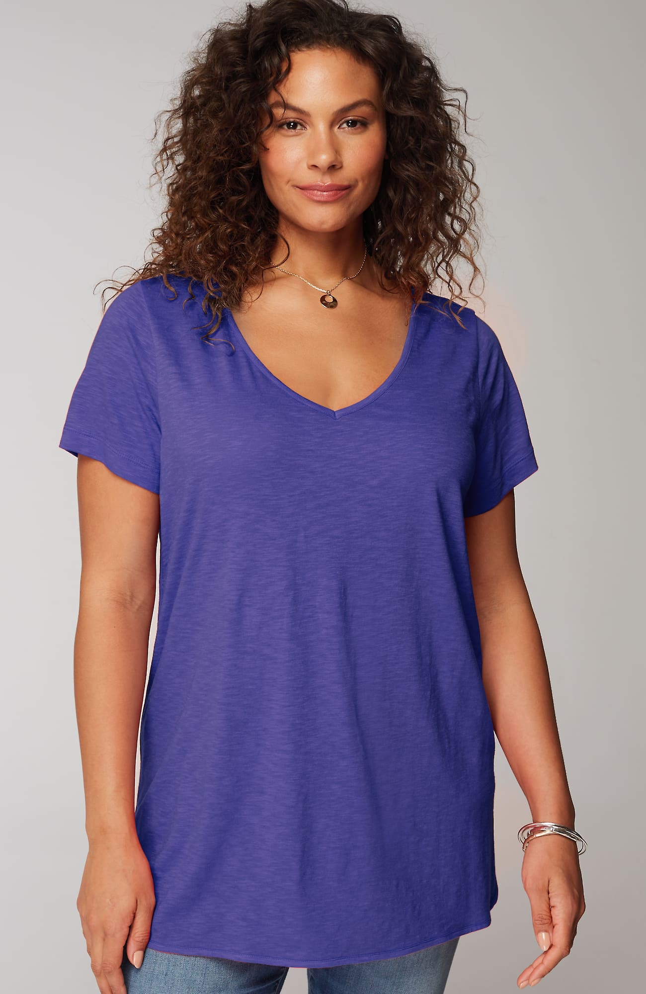 JJILL J.JILL COTTON AND TENCEL™ MODAL SHIRTTAIL TUNIC 