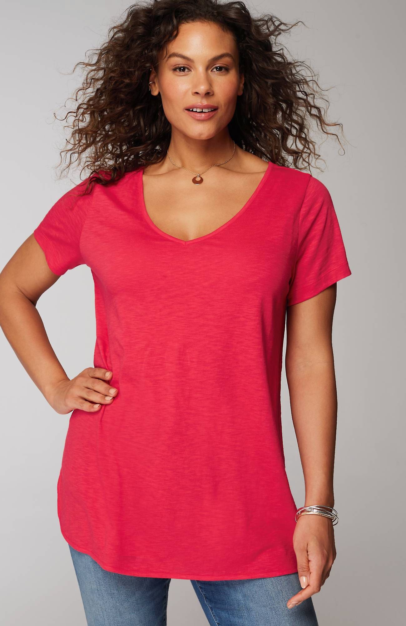 JJILL J.JILL COTTON AND TENCEL™ MODAL SHIRTTAIL TUNIC 