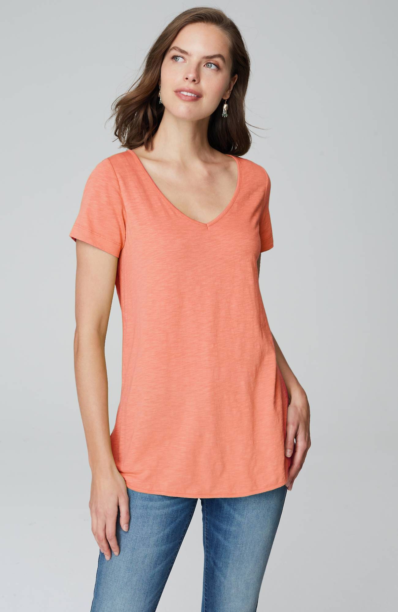 JJILL J.JILL COTTON AND TENCEL™ MODAL SHIRTTAIL TUNIC 