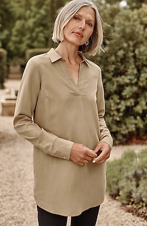 Image for Sand-Washed Shirttail Tunic
