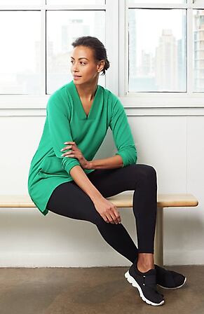 Image for Fit Elevate Terry Ribbed V-Neck Tunic