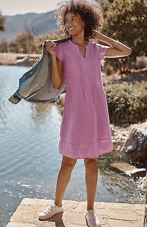Image for Pintucked Linen Dress