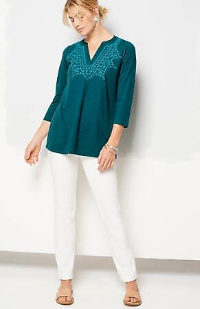 Image for Pure Jill Embroidered Knit Tunic
