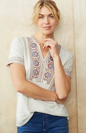 Image for Pure Jill Embroidered Tee