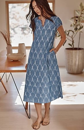Image for Pure Jill Embroidered Ikat Dress