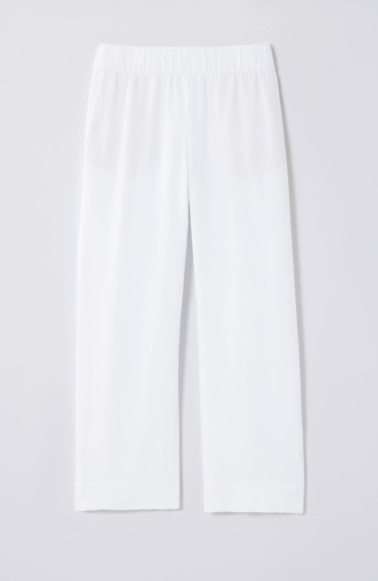 Pure Jill Linen Trapunto-Stitched Pants