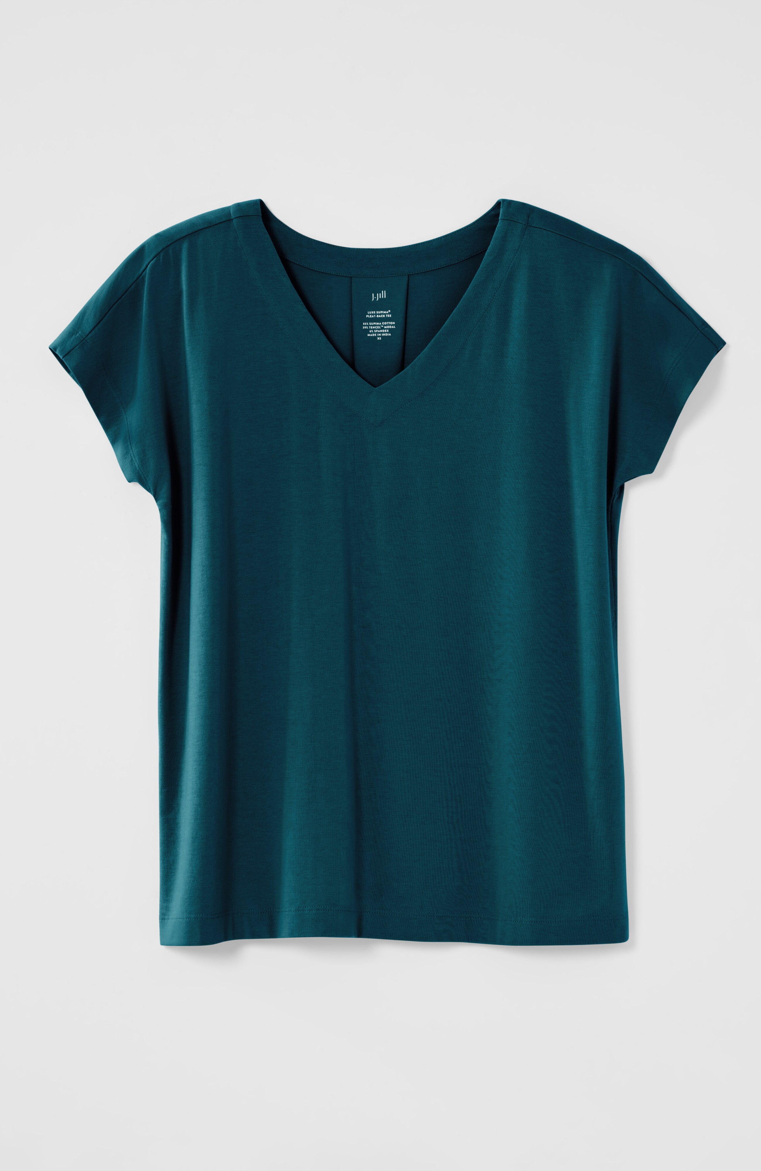 luxe supima® pleat-back tee