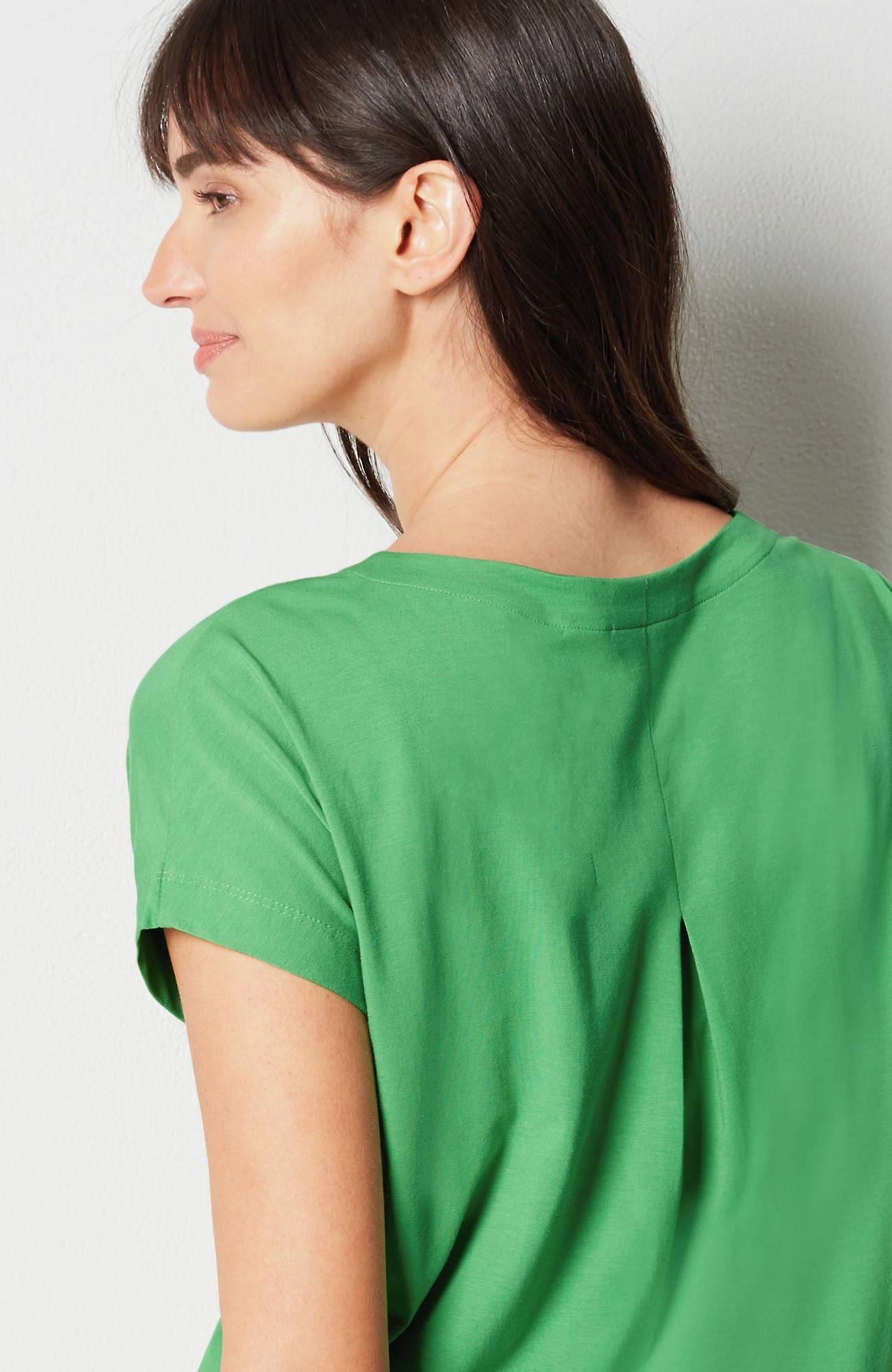 JJILL J.JILL LUXE SUPIMA® PLEAT-BACK TEE